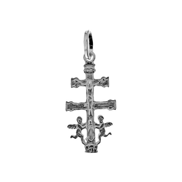 CRUZ DE CARAVACA PLATA PRIMERA LEY 30X15