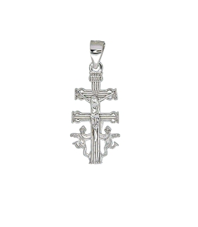 CRUZ DE CARAVACA PLATA 1ª LEY 23 X 11 MM
