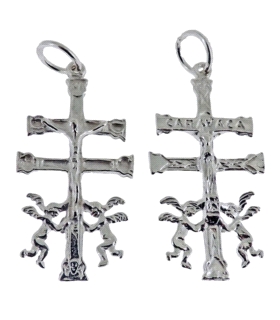CRUZ CARAVACA PLATA 1ª LEY 40 X 20 MM