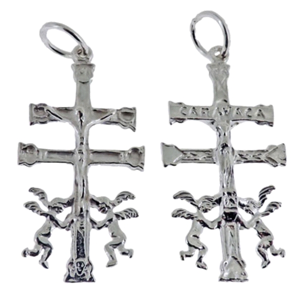 CRUZ CARAVACA PLATA 1ª LEY 40 X 20 MM