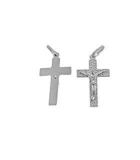 CRUZ CON CRISTO PLATA 1ª LEY 24 X 14,50