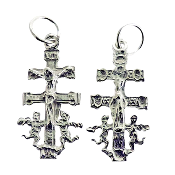 CRUZ CARAVACA PLATA 1ª LEY 26 X 12 MM.