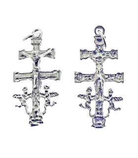 CRUZ DE CARAVACA PLATA 1ª LEY 30 X 15 MM