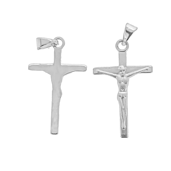 CRUZ CON CRISTO PLATA 1ª LEY 30 X 18 X 4