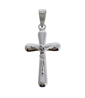 CRUZ CON CRISTO PLATA 1ª LEY 30 X 16 MM