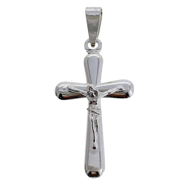 CRUZ CON CRISTO PLATA 1ª LEY 30 X 16 MM