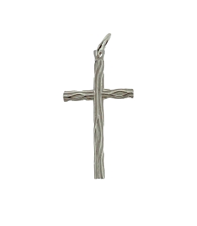 CRUZ SIN CRISTO PLATA PRIMERA LEY 35X19