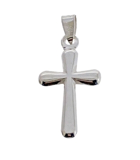 CRUZ SIN CRISTO PLATA 1ª LEY 20 X 13.5MM