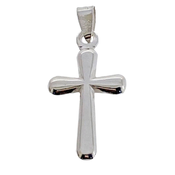 CRUZ SIN CRISTO PLATA 1ª LEY 20 X 13.5MM