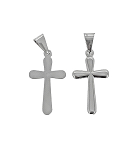 CRUZ SIN CRISTO PLATA 1ª LEY 30 X 16 MM