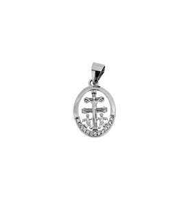 COLGANTE CRUZ DE CARAVACA PLATA 1ª LEY