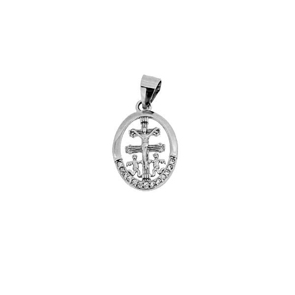 COLGANTE CRUZ DE CARAVACA PLATA 1ª LEY