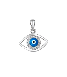 COLGANTE OJO TURCO PLATA 1ª LEY 17 X 11