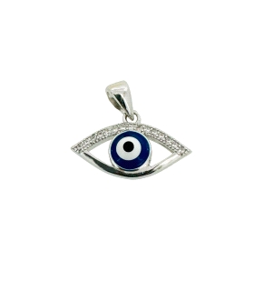 COLGANTE OJO TURCO PLATA 1ª LEY 8.50 X 1
