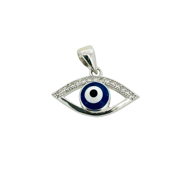 COLGANTE OJO TURCO PLATA 1ª LEY 8.50 X 1