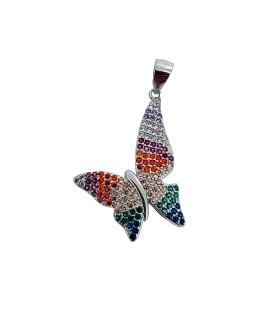 COLGANTE MARIPOSA PLATA 1ª LEY 22 X 22 M