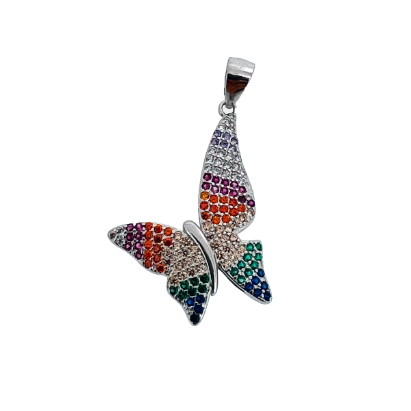 COLGANTE MARIPOSA PLATA 1ª LEY 22 X 22 M