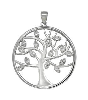 COLGANTE ARBOL DE LA VIDA PLATA 1ª LEY 2