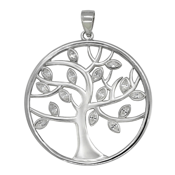 COLGANTE ARBOL DE LA VIDA PLATA 1ª LEY 2