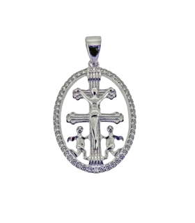CARAVACA COLGANTE PLATA 1ª LEY 22X16MM