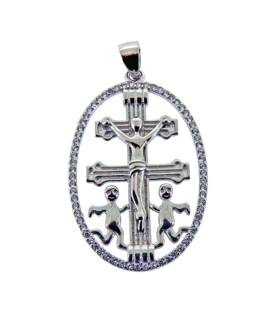 COLGANTE CARAVACA PLATA 1ª LEY 30X21 MM