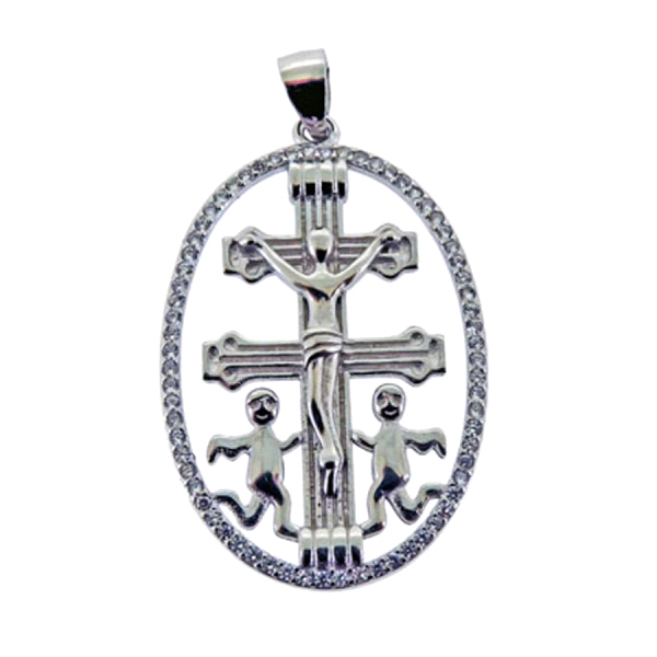 COLGANTE CARAVACA PLATA 1ª LEY 30X21 MM