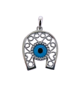 COLGANTE OJO TURCO PLATA 1ª LEY 18X16