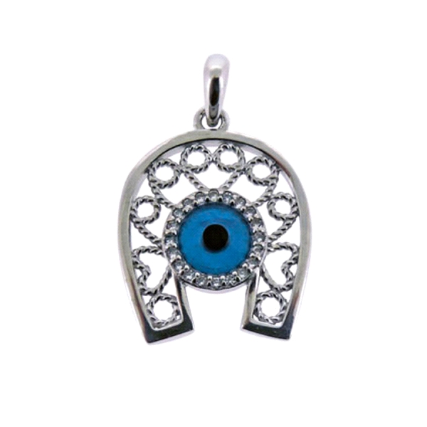 COLGANTE OJO TURCO PLATA 1ª LEY 18X16