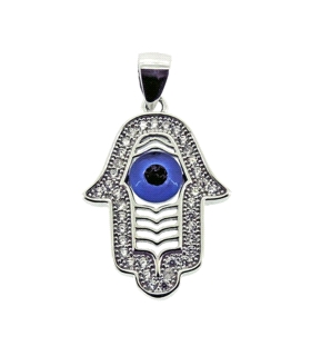 MANO FATIMA COLGANTE PLATA 1ªLEY 21.5X17