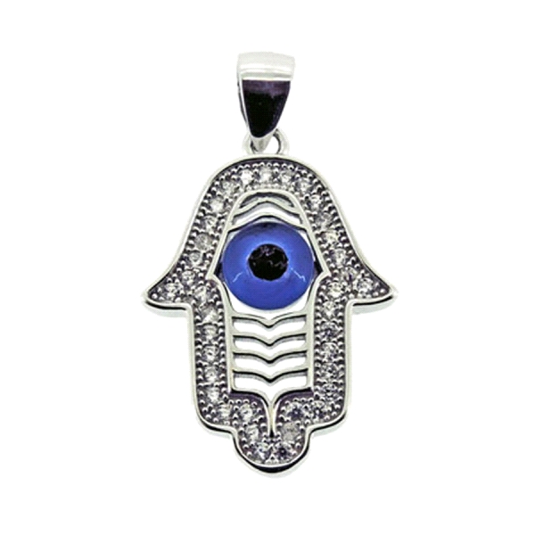 MANO FATIMA COLGANTE PLATA 1ªLEY 21.5X17