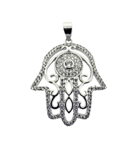 MANO FATIMA COLGANTE PLATA 1ªLEY 26,5X23