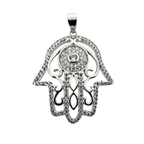 MANO FATIMA COLGANTE PLATA 1ªLEY 26,5X23