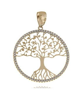 COLGANTE ARBOL VIDA PLATA 1ª LEY 40 MM