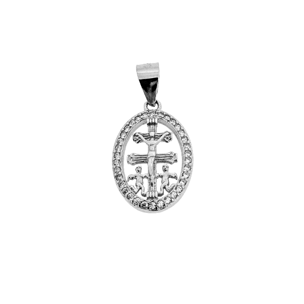 COLGANTE CRUZ DE CARAVACA PLATA 1ª LEY