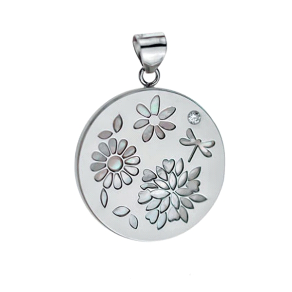 COLGANTE NACAR ZIRCONITA PLATA 925 MIL.