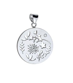 COLGANTE NACAR ZIRCONITA PLATA 925 MIL.
