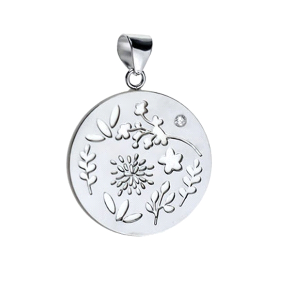 COLGANTE NACAR ZIRCONITA PLATA 925 MIL.