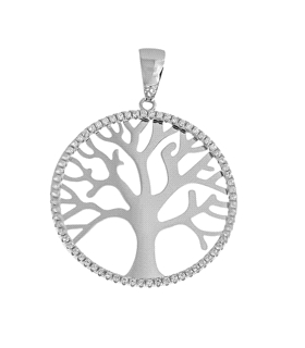 COLGANTE ARBOL DE LA VIDA PLATA 1ª LEY