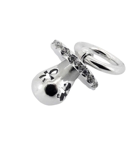 COLGANTE CHUPETE PLATA 1ª LEY 12 MM