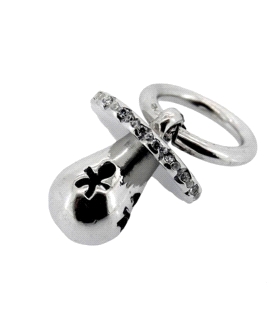 COLGANTE CHUPETE PLATA 1ª LEY 15 MM