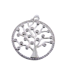 COLGANTE ARBOL DE LA VIDA PLATA 1ª LEY 3