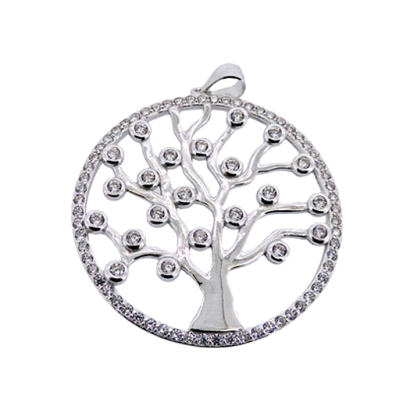 COLGANTE ARBOL DE LA VIDA PLATA 1ª LEY 3