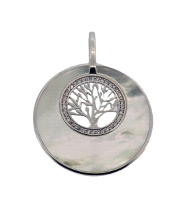 COLGANTE ARBOL VIDA PLATA PRIMERA LEY 25