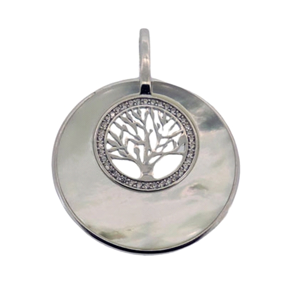 COLGANTE ARBOL VIDA PLATA PRIMERA LEY 25