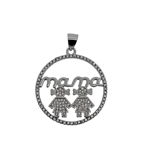 COLGANTE MAMA PLATA PRIMERA LEY 28 MM.