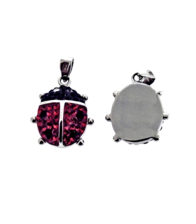 COLGANTE MARIQUITA PLATA 1ª LEY ZIRCONIT