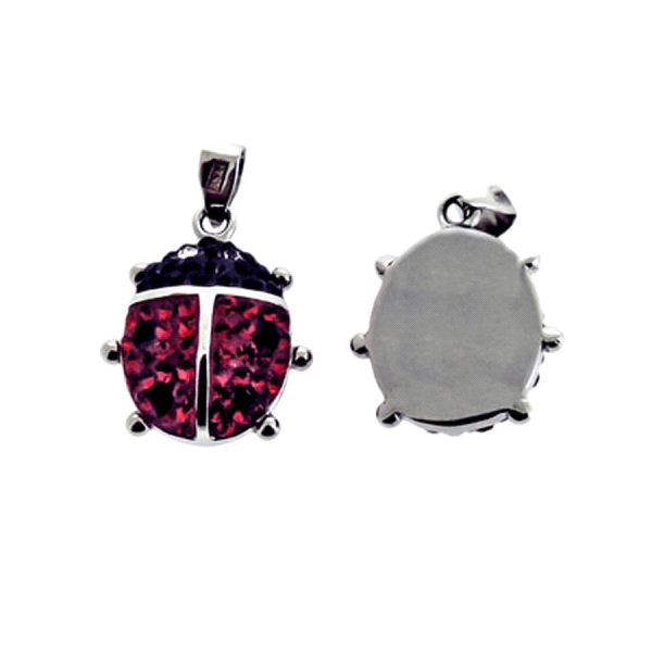 COLGANTE MARIQUITA PLATA 1ª LEY ZIRCONIT
