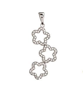 COLGANTE FLORES PLATA 1ª LEY CIRCONITAS