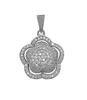 COLGANTE FLOR PLATA 1ª LEY CIRCONITAS