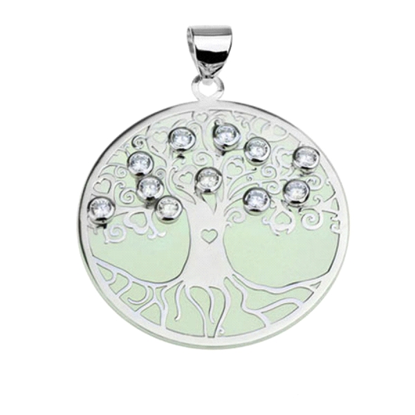 COLGANTE ARBOL VIDA PIEDRA PLATA 925 MIL.